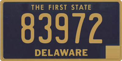DE license plate 83972