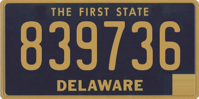 DE license plate 839736