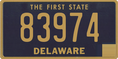 DE license plate 83974
