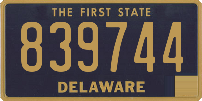 DE license plate 839744
