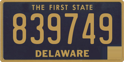 DE license plate 839749