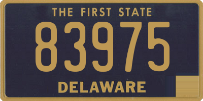 DE license plate 83975