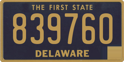 DE license plate 839760