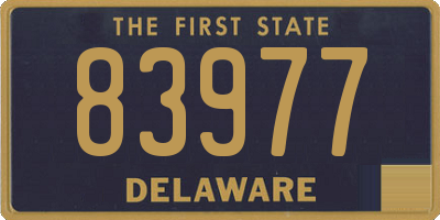 DE license plate 83977