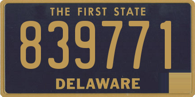DE license plate 839771