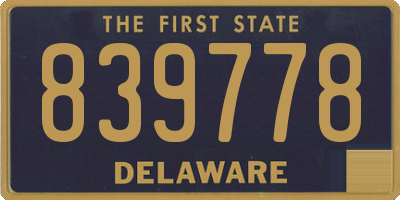 DE license plate 839778