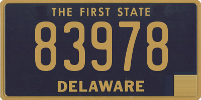 DE license plate 83978
