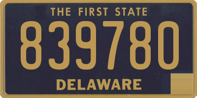 DE license plate 839780