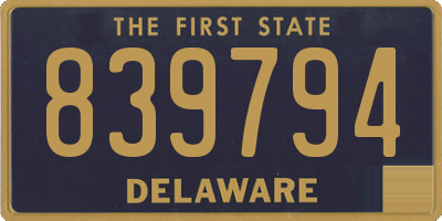 DE license plate 839794