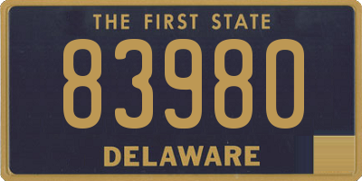 DE license plate 83980