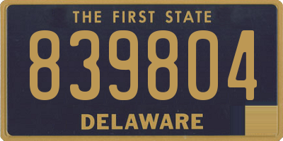 DE license plate 839804