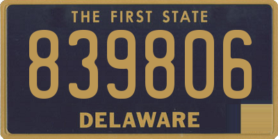 DE license plate 839806