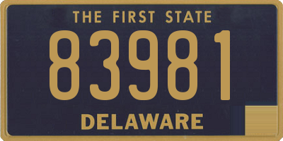 DE license plate 83981