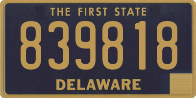 DE license plate 839818