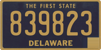 DE license plate 839823