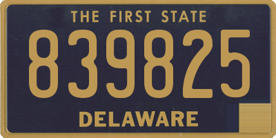 DE license plate 839825