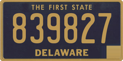 DE license plate 839827