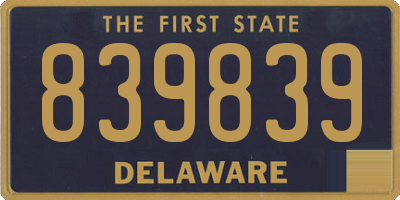 DE license plate 839839