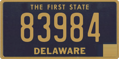 DE license plate 83984