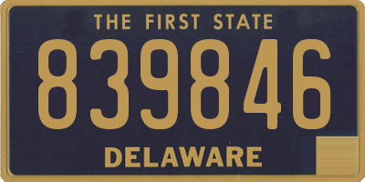 DE license plate 839846