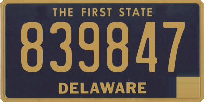 DE license plate 839847