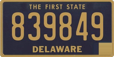 DE license plate 839849