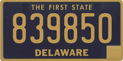 DE license plate 839850
