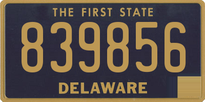 DE license plate 839856