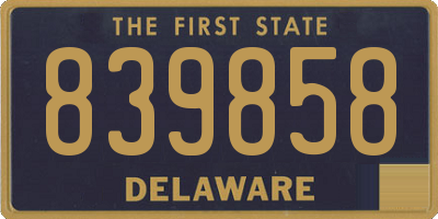 DE license plate 839858