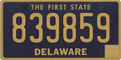 DE license plate 839859