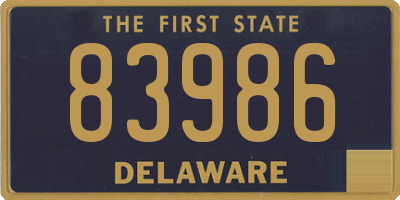 DE license plate 83986
