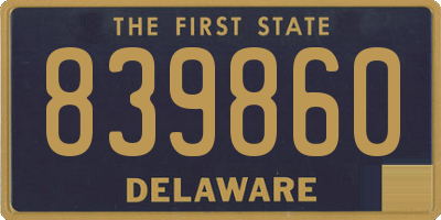 DE license plate 839860