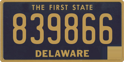 DE license plate 839866