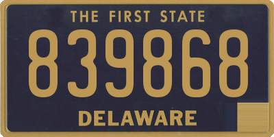 DE license plate 839868