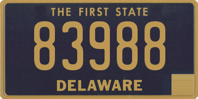 DE license plate 83988
