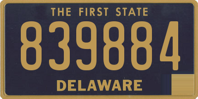 DE license plate 839884