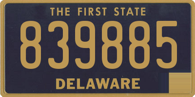 DE license plate 839885