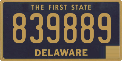 DE license plate 839889