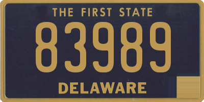 DE license plate 83989