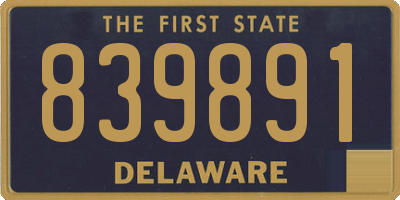 DE license plate 839891