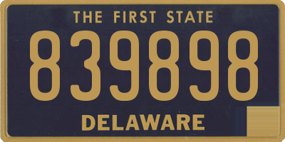 DE license plate 839898
