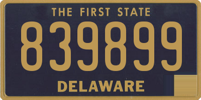 DE license plate 839899