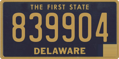 DE license plate 839904