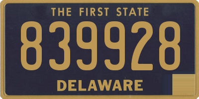 DE license plate 839928