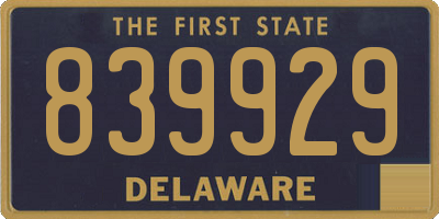 DE license plate 839929