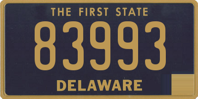 DE license plate 83993