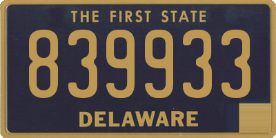 DE license plate 839933