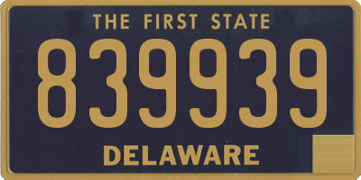 DE license plate 839939