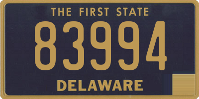 DE license plate 83994
