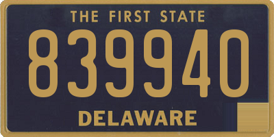 DE license plate 839940